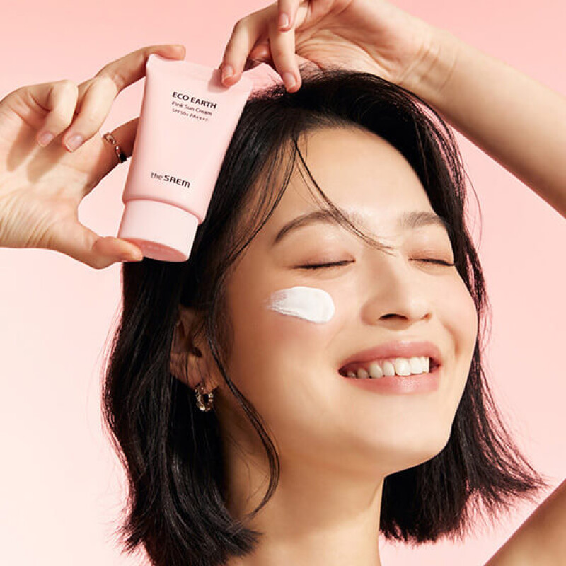 THE SAEM ECO EARTH PINK SUN CREAM SPF50+ PA++++
