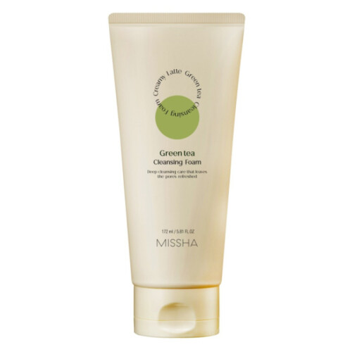 MISSHA CREAMY LATTE GREEN TEA CLEANSING FOAM