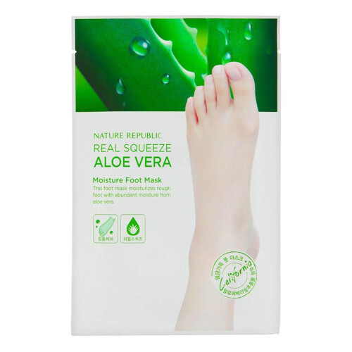 NATURE REPUBLIC REAL  SQUEEZE ALOE VERA FOOT MASK